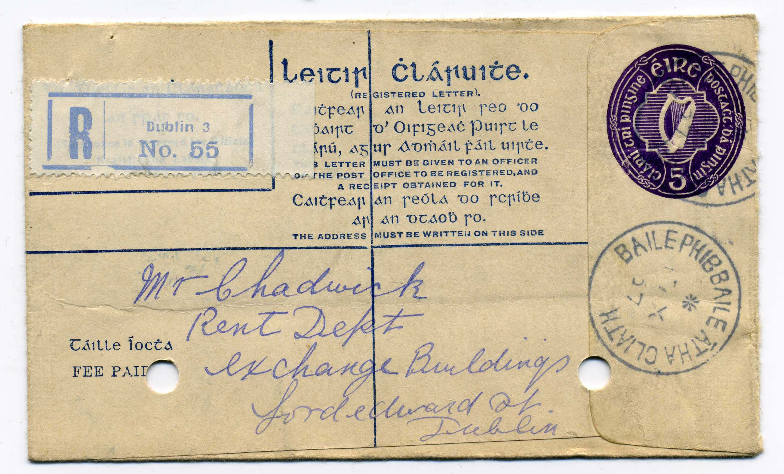 Irish Stamps from Raven StampsRegistered Envelopes Sizes F and G