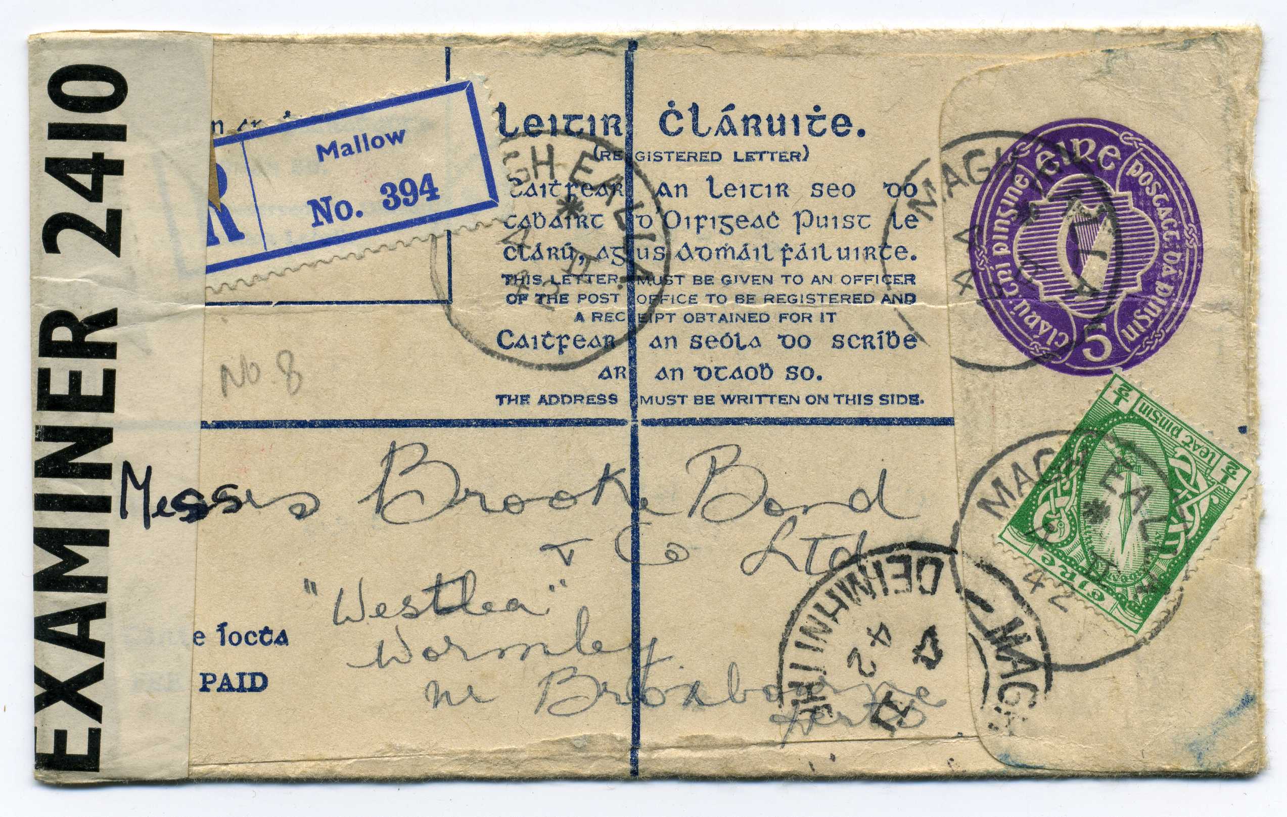 Irish Stamps from Raven StampsRegistered Envelopes Sizes F and G