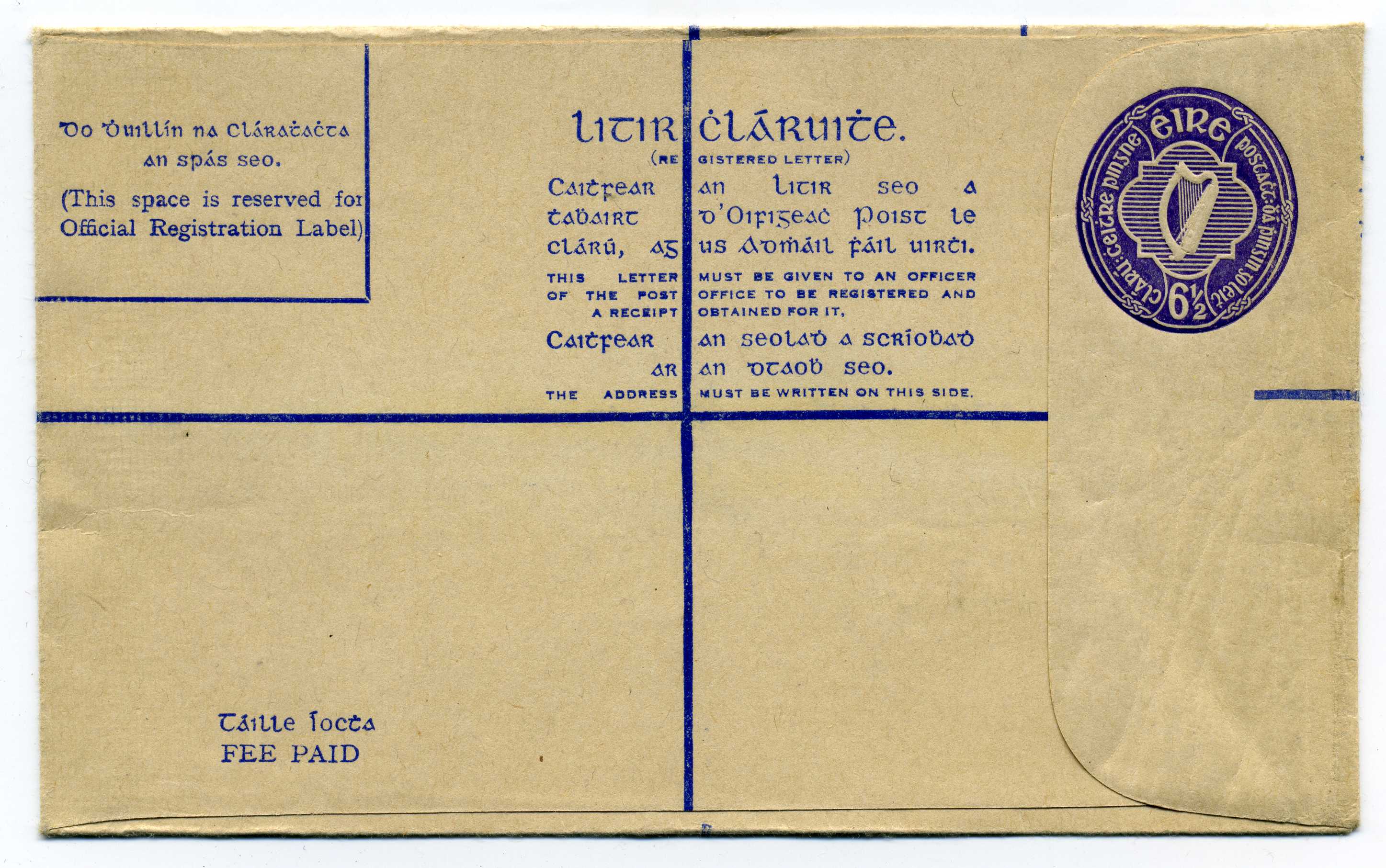 Irish Stamps from Raven StampsRegistered Envelopes Sizes F and G