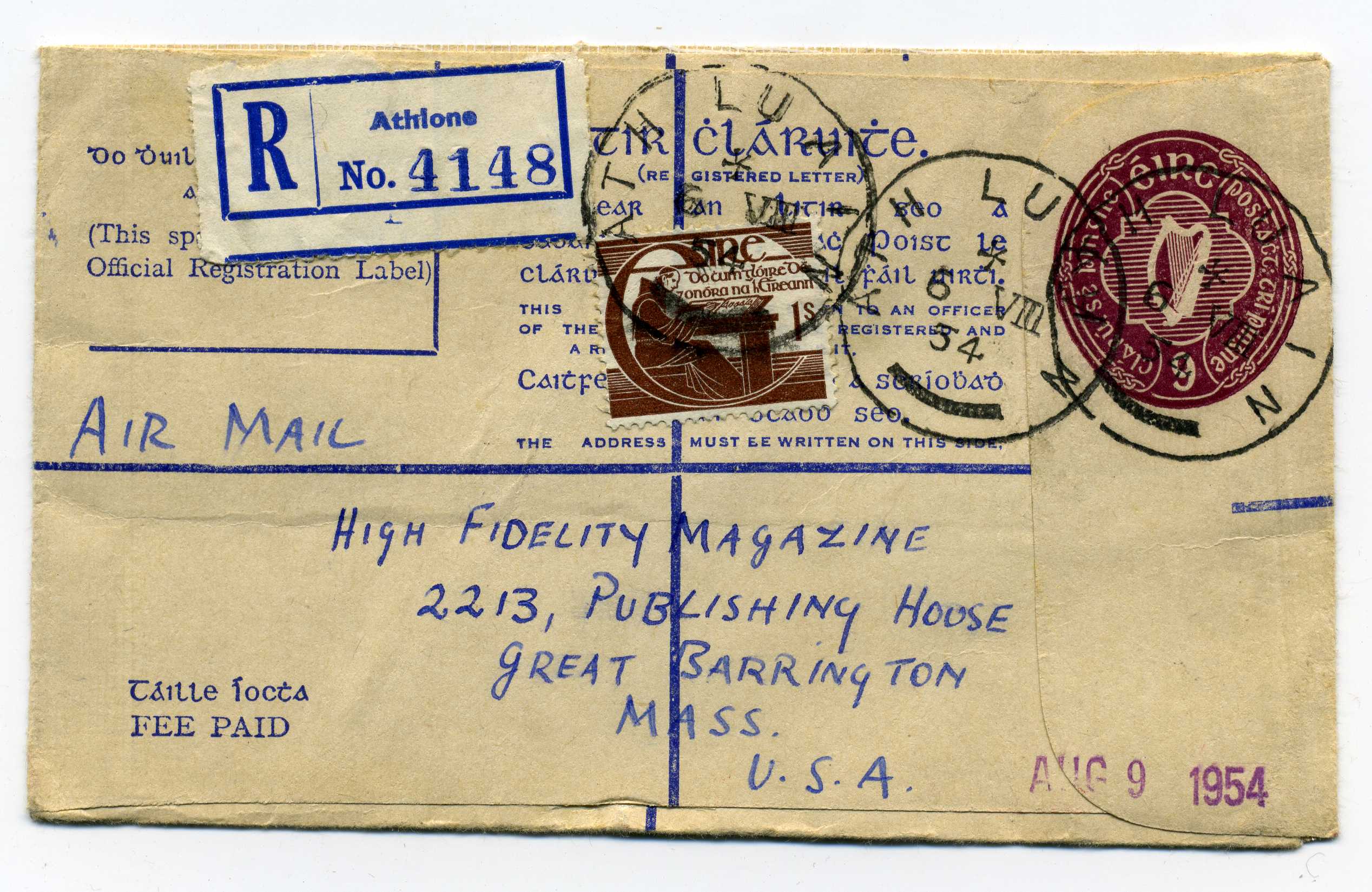 Irish Stamps from Raven StampsRegistered Envelopes Sizes F and G